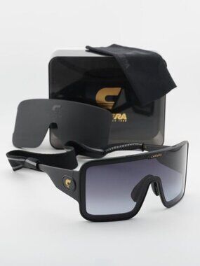 Carrera FLAGLAB 15 0003 9O Shield Sunglasses - Black / Grey